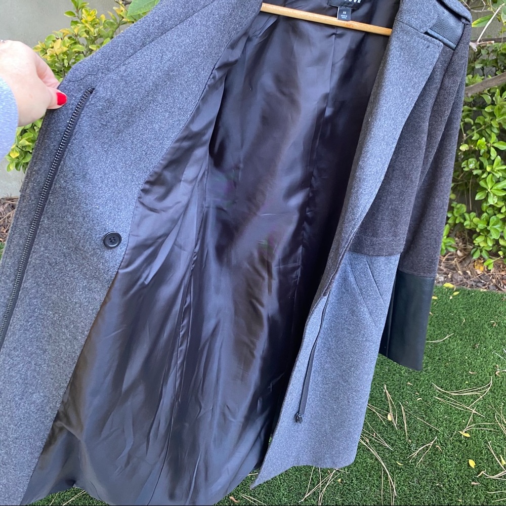NWOT TROUVE Mixed Media Miltary Coat - Picture 9 of 16